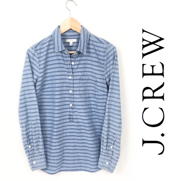 J. CREW Chambray Popover - Picture 2 of 8